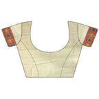 Joban Fashion Cream Banarasi Soft Silk Woven Saree - Distacart
