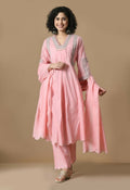 Joban Fashion Pink Cotton Kurta Set