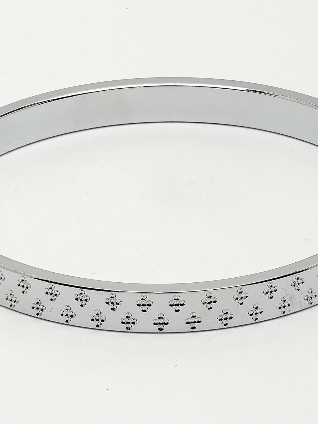 NVR Men's Silver-Plated Stainless Steel Kada Bracelet - Distacart