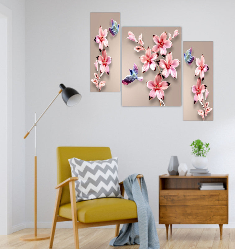 Tehzeeb Creations Set Of 3 Digital Wall Painting