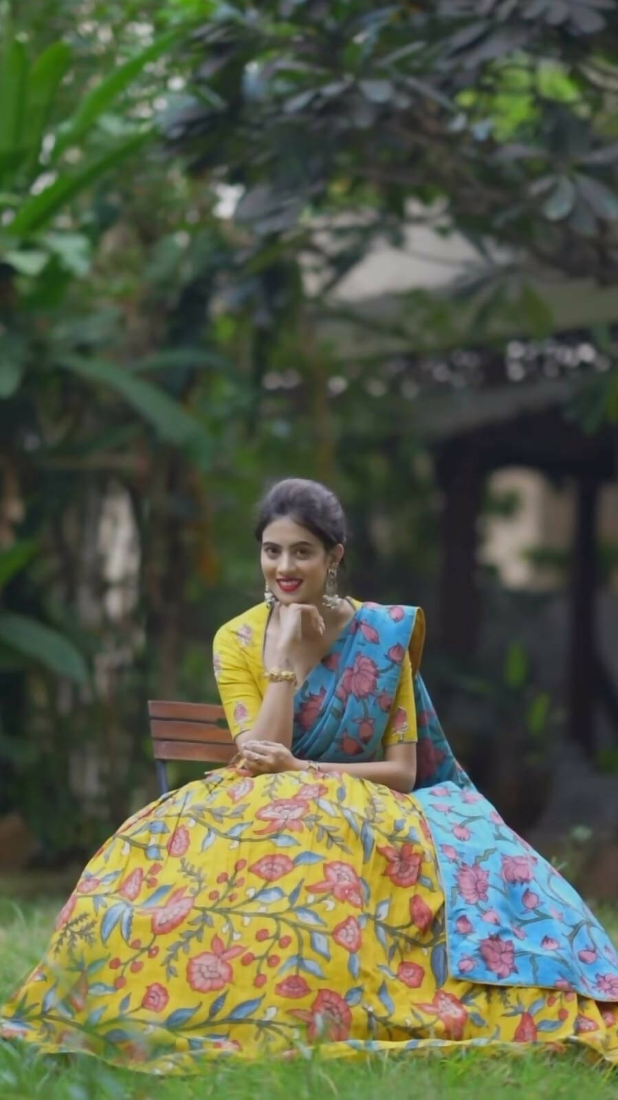 DEIANA'S Beautiful Pure Digital Print Weaving Lehengha Choli - Sky Blue