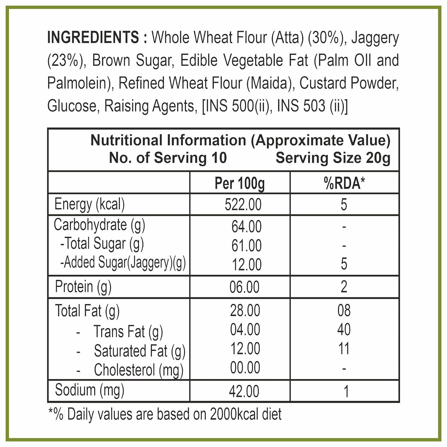 Dhampur Green Gur Atta Biscuit - Distacart