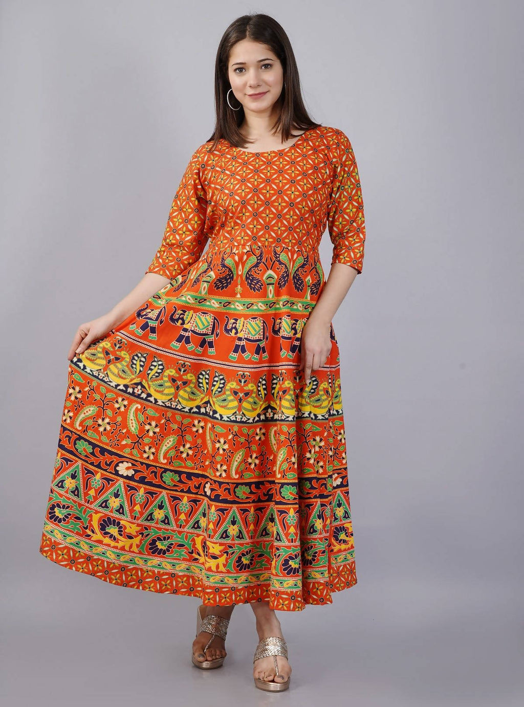 Vamika Multicolor Cotton Printed Party/Casual Wear Kurti (GAM25K)