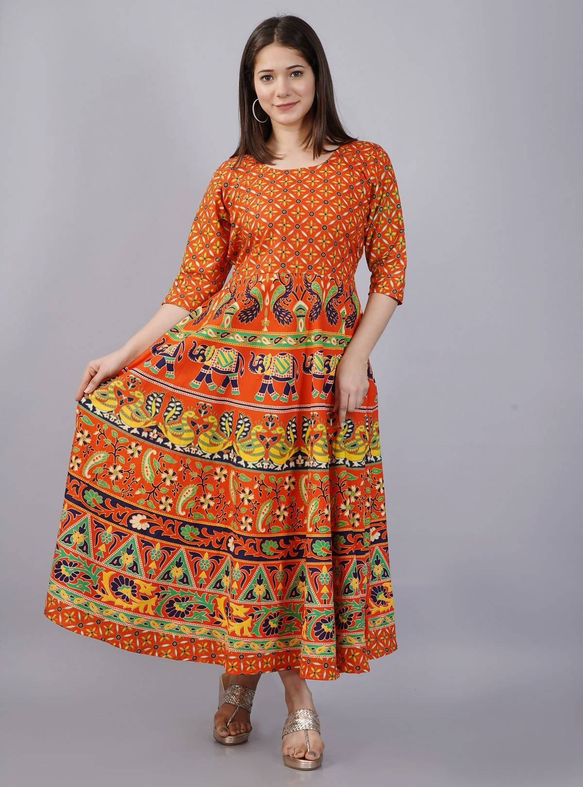 Vamika Multicolor Cotton Printed Party/Casual Wear Kurti (GAM25K)