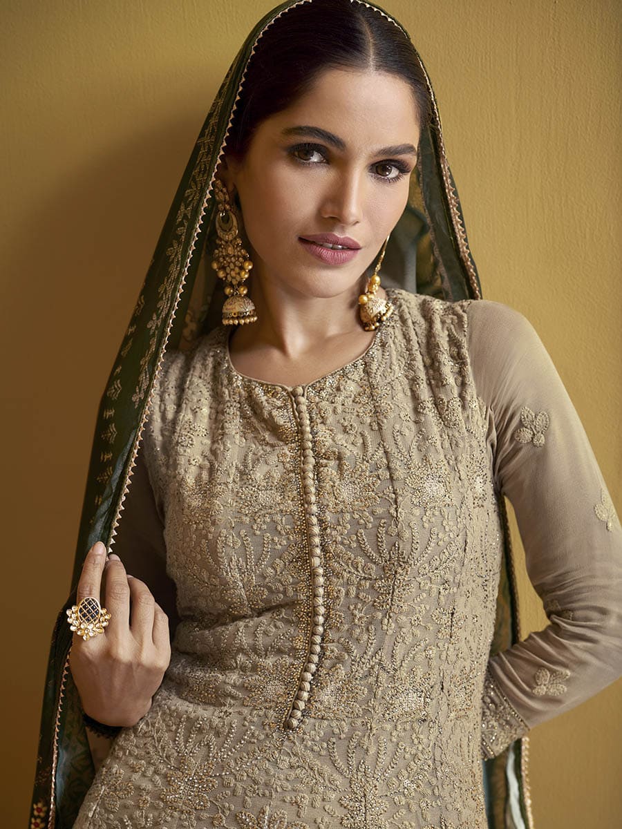 Myra Coco Real Georgette Embroidered Party Wear Suit