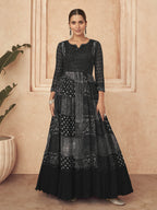 Myra Black Real Georgette Designer salwar kameez