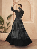 Myra Black Real Georgette Designer salwar kameez