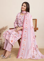 Prazu Fashion Baby Pink Printed Cotton Blend Festival Wear Salwar Suit - Distacart