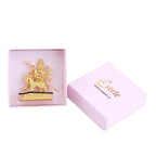 Estele Gold-Polished Durga Ma Idol with sitting on lion for Pooja & Car decor