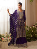 Aarshi Fashions Dark Blue Pure Georgette Full Stitched Suit