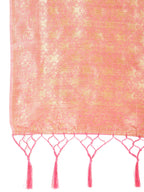 Janasya Light Pink Chanderi Silk Ethnic Motifs Woven Design Saree - Distacart
