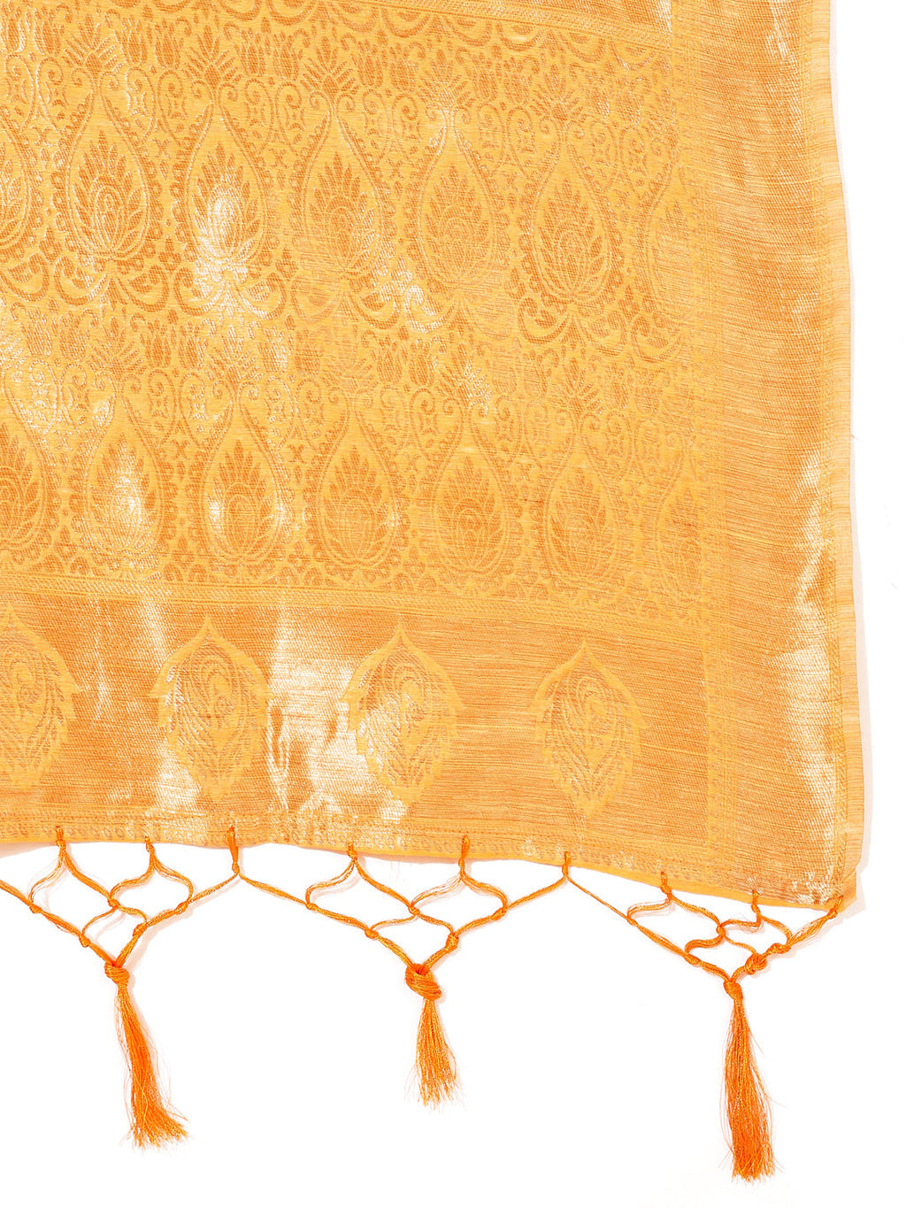 Janasya Light Yellow Chanderi Silk Woven Ethnic Motifs Chanderi Silk Saree - Distacart