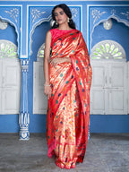 Janasya Pink Paithani Silk Woven Ethnic Motifs Paithani Silk Saree - Distacart