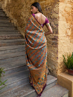 Janasya Wine Paithani Silk Woven Bagh Design Paithani Silk Saree - Distacart