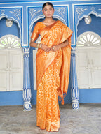 Janasya Yellow Chanderi Silk Woven Geometric Chanderi Silk Saree - Distacart