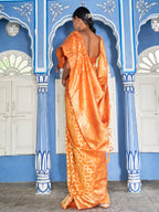 Janasya Yellow Chanderi Silk Woven Geometric Chanderi Silk Saree - Distacart
