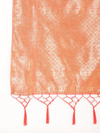Janasya Peach Chanderi Silk Floral Woven Design Saree - Distacart