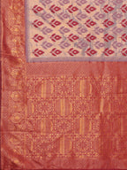 Janasya Grey & Maroon Silk Blend Ethnic Motifs Kanjivaram Saree - Distacart