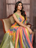 Janasya Multicolor Cotton Striped Woven Saree - Distacart