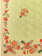 Janasya Light Green Georgette Floral Printed Saree - Distacart