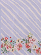 Janasya Lavender Georgette Floral Printed Saree - Distacart