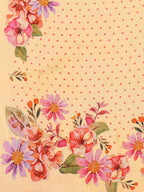 Janasya Peach Georgette Floral Printed Saree - Distacart