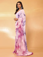 Janasya Multicolor Georgette Ombre Printed Saree - Distacart
