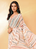Janasya Beige Georgette Leheriya Printed Saree - Distacart