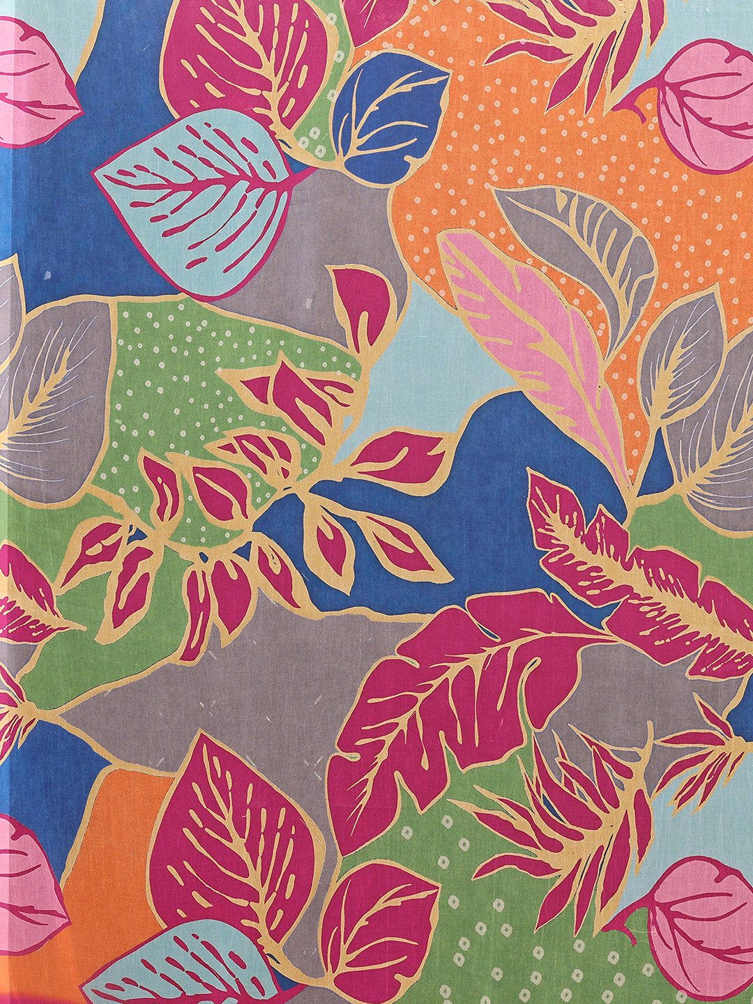 Janasya Multicolor Georgette Tropical Printed Saree - Distacart