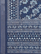 Janasya Navy Blue Cotton Linen Floral Printed Saree - Distacart