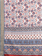 Janasya Light Blue Chanderi Silk Ethnic Print Printed Saree - Distacart