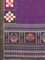 Janasya Purple Chanderi Silk Geometric Printed Saree - Distacart