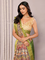 Janasya Green Chanderi Silk Kalamkari Printed Saree - Distacart