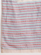 Janasya Beige Silk Blend Ikkat Jacquard Saree - Distacart
