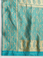 Janasya Purple Silk Blend Floral Jacquard Saree - Distacart