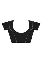 Vamika Black Designer Saree With Double Blouse 1. Plain Silk Blouse 2. Poncho Blouse (With Embroidery And Stone Work)