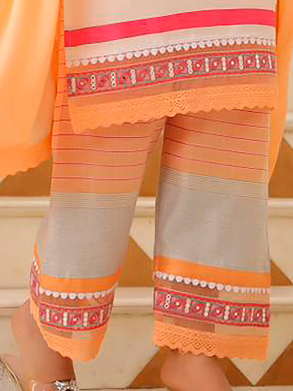 Embroidered & Printed Kurta With Pant & Dupatta Premium, Multicolor - Hiral Fashion - Distacart