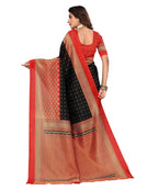 Vamika Black Printed Art Silk Saree