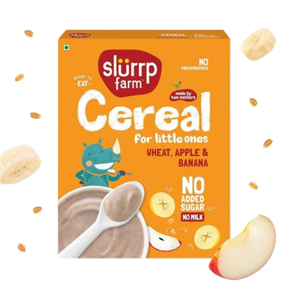 Slurrp Farm No Added Sugar Instant Wheat Apple & Banana Cereal - Distacart