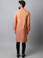 Even Apparels Red Color Pure Cotton Men's Kurta With Side Placket (STR1199) - Distacart