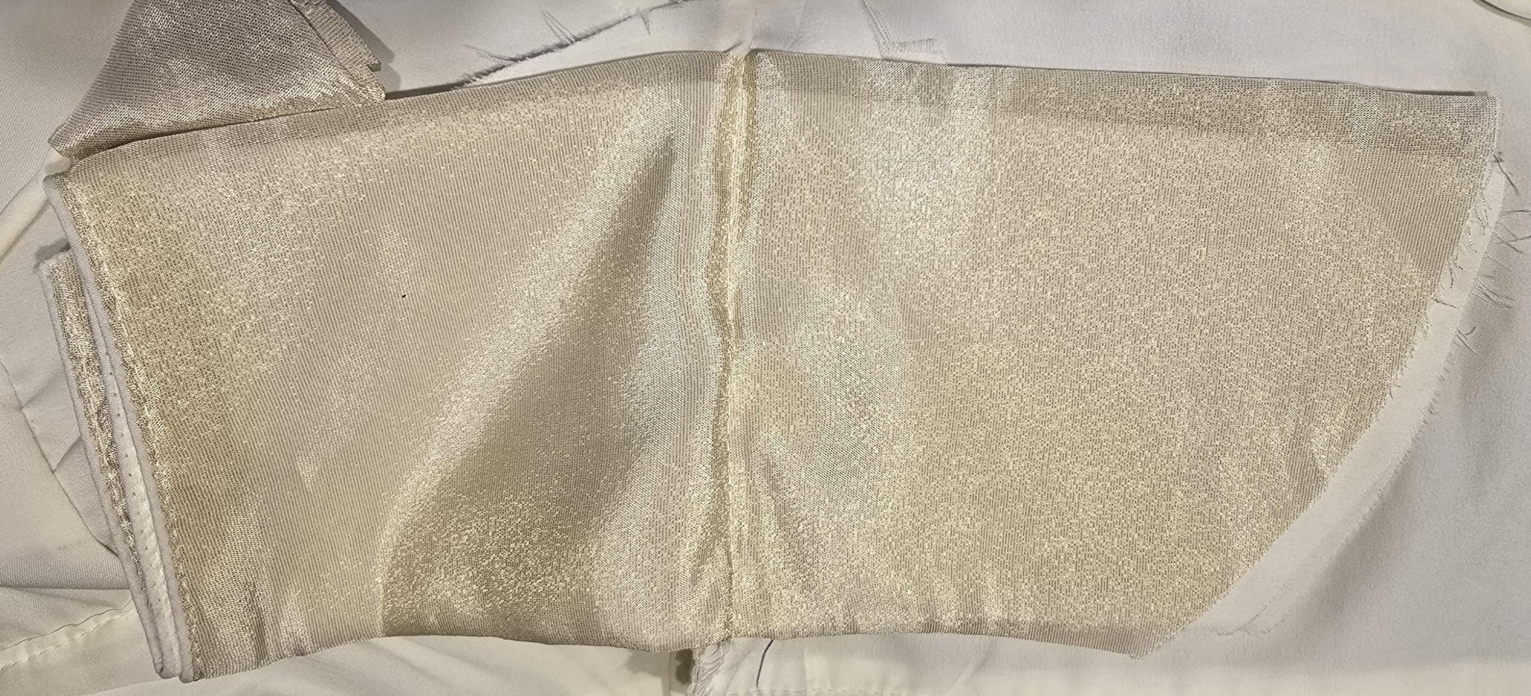 Kia Fashions Cream Self-Sheen Readymade Blouse