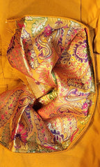 Kia Fashions Mustard Yellow Multi Color Weave Readymade Blouse