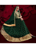 Myra Green Heavy Embroidered Pant Style Anarkali Suit