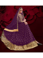 Myra Violet Heavy Embroidered Pant Style Anarkali Suit