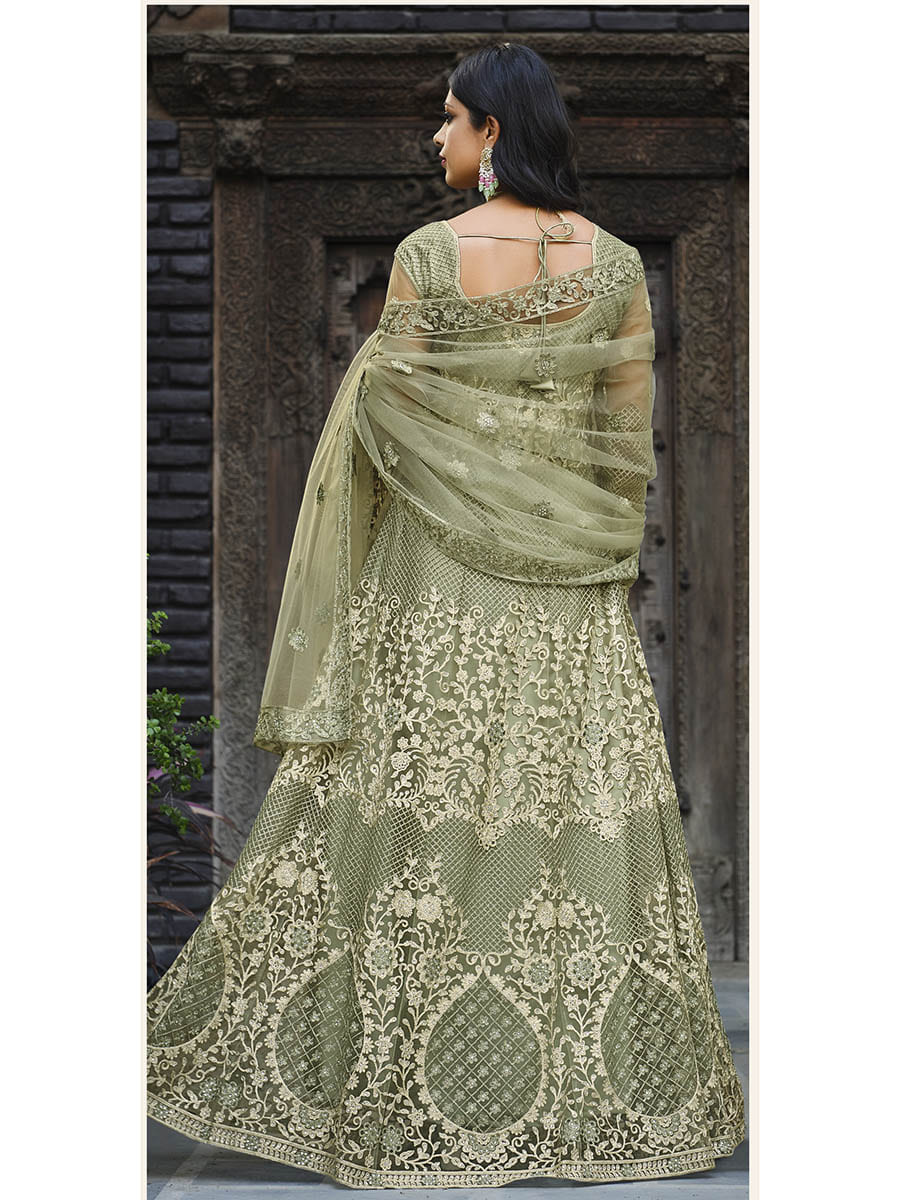 Myra Dusty Beige Butterfly Net Heavy Embroidered Designer Anarkali Suit