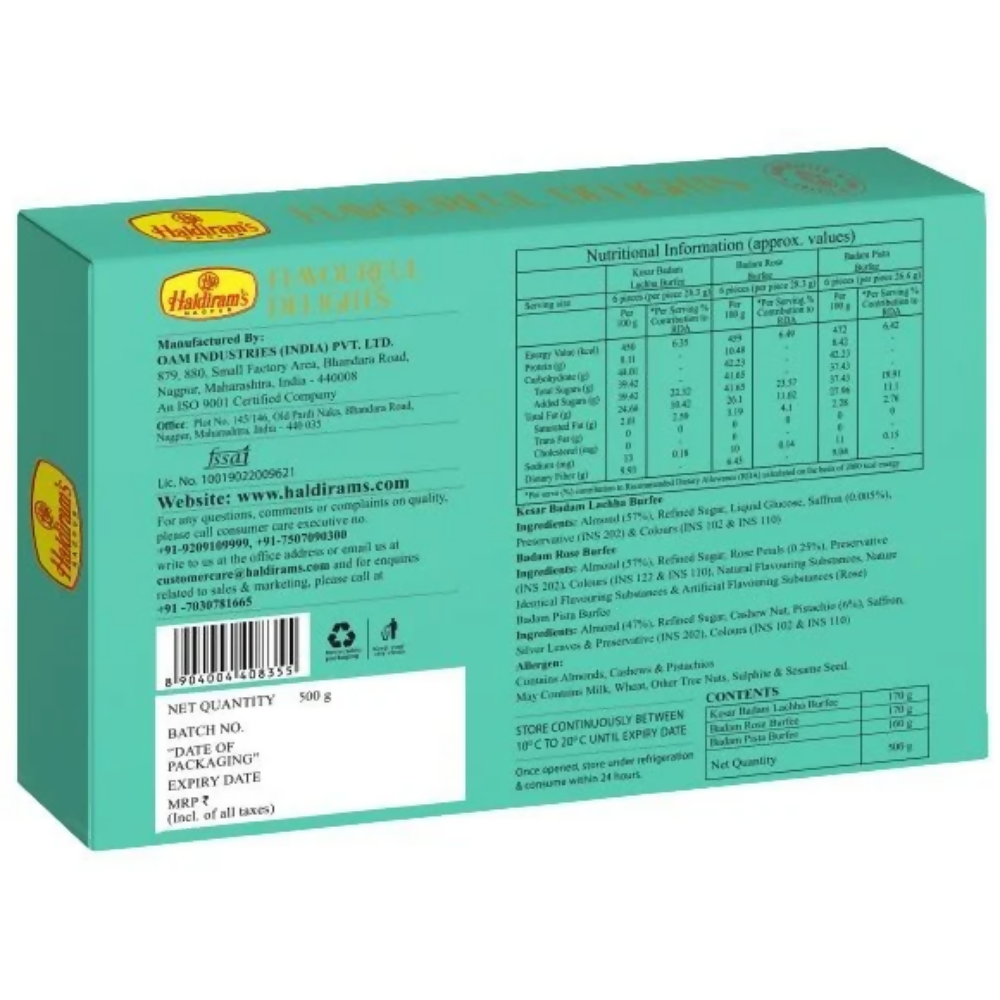 Haldiram's Flavourful Delights Assorted Badam Burfee - Distacart