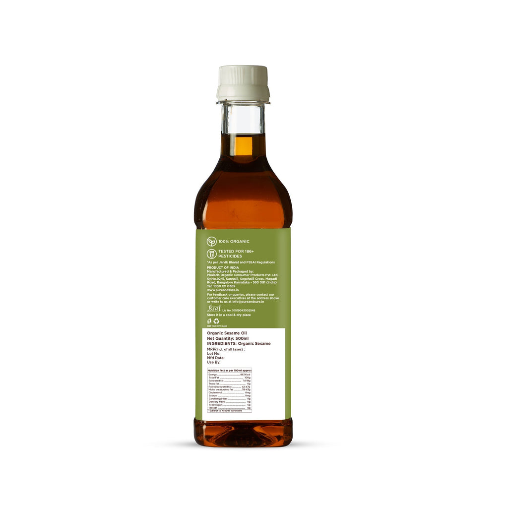 Pure & Sure Organic Sesame Oil - Distacart