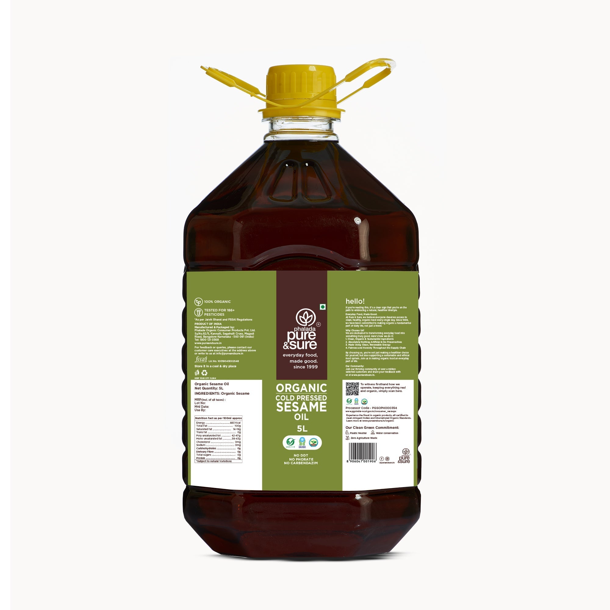 Pure & Sure Organic Sesame Oil - Distacart