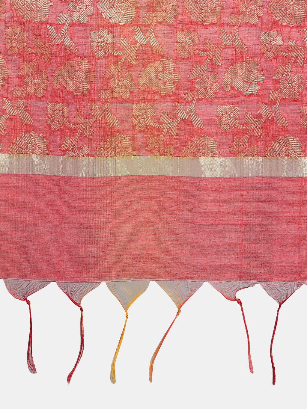 Janasya Gold Poly Silk Solid Set