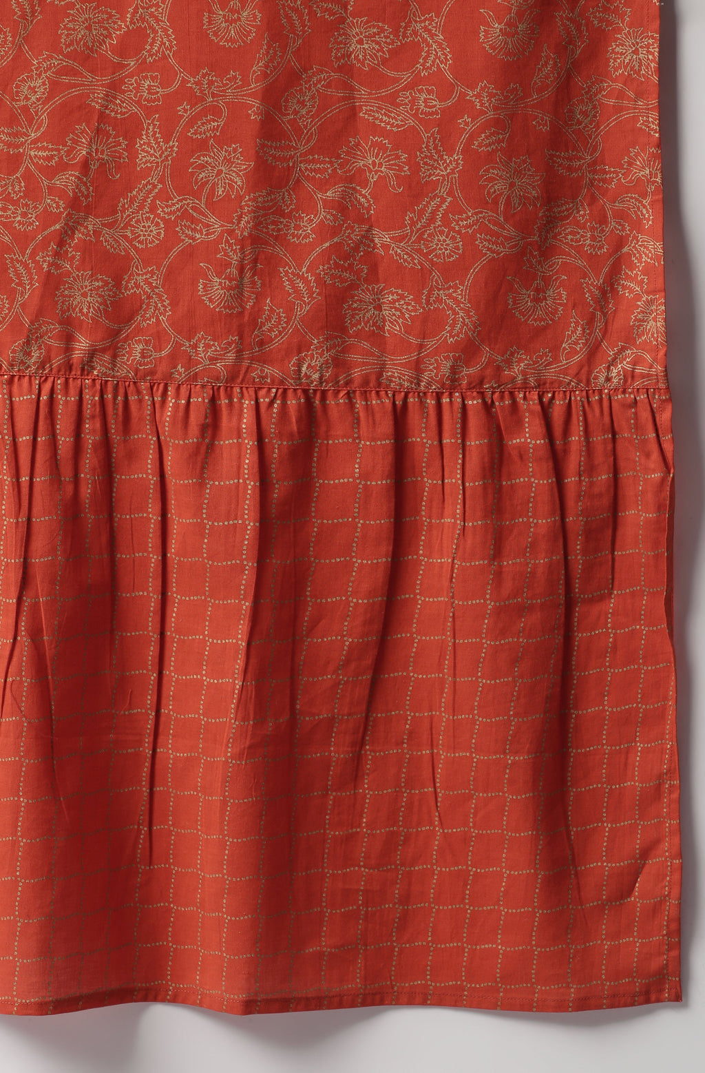Janasya Women's Orange Cotton Striped Kurta With Pant And Dupatta - Distacart